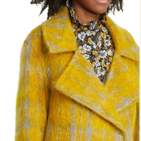 Smythe Jackets & Coats New 295 Smythe Mohair Blend Longline Blanket